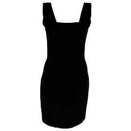 Minivestido Dolce & Gabbana con cuello cuadrado en viscosa negra
