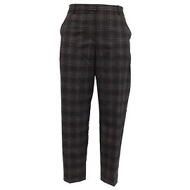 Pantalones de cuadros Theory en lana gris
