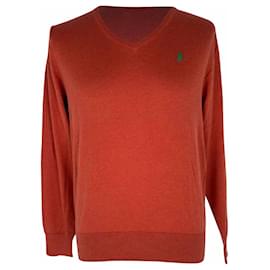 Polo Ralph Lauren Pullover aus orangefarbener Baumwolle