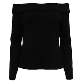 Top con hombros descubiertos Veronica Beard Fawsett en algodón negro
