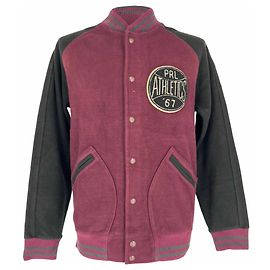 Giacca Bomber Polo Ralph Lauren PRL Athletics 67 in cotone bordeaux