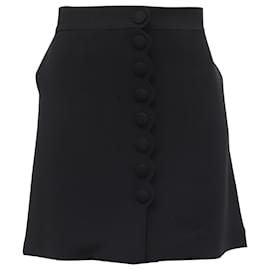 Mini saia Chloé com bordas recortadas em acetato preto