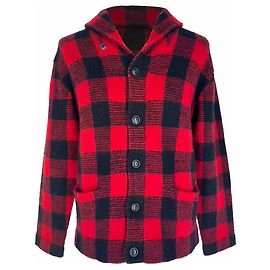 Polo Ralph Lauren Karo-Cardigan aus roter Wolle
