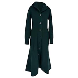 Alexander McQueen Rippstrick-Midikleid aus grüner Wolle - Alexander Mcqueen