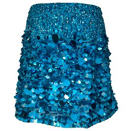 Maje Aje Cherie Pailletten-Minirock aus hellblauem Nylon