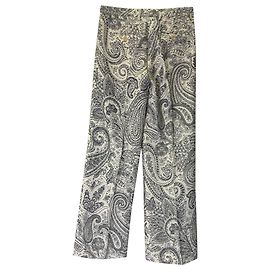 Pantalones de pierna ancha Etro con estampado paisley multicolor