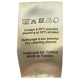 Top con collo alto in pizzo Paco Rabanne, giallo, in poliammide