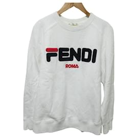 Fendi FILA Collaboration Logo Baumwoll-Sweatshirt