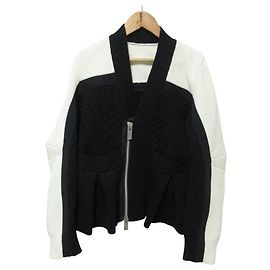 Sacai Cable Knit Docking Strickjacke