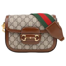 Horsebit GG Kleine Schultertasche Braun - Gucci