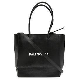 Balenciaga North South XXS Leder-Tote-Bag Schwarz