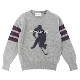 Grauer Wollpullover Moncler KIDS