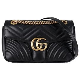 Gucci Borsa a tracolla GG Marmont Small Matelassé nera