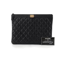 Clutch Caviar Gold Boy New Medium - Chanel
