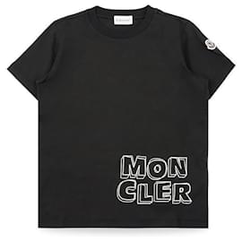 T-shirt a maniche corte in cotone con stampa logo - Moncler