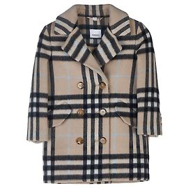 Burberry Abrigo de lana doble para niña POPPY CHK