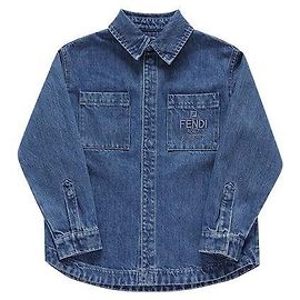 Fendi Giacca di denim con logo