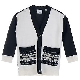 Burberry Cardigan in lana per bambine Pair Ailogo NIKO CADIGAN