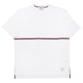 Thom Browne Midweight Jersey Short Sleeve T-Shirt RWB Trimming
