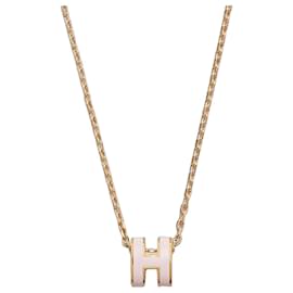 Pendentif Mini Pop en Or Collier pour Femme Rose Dragee - Hermès