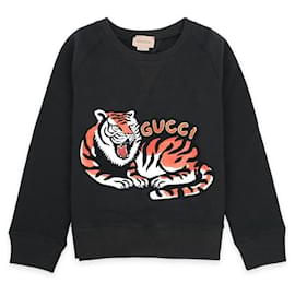 Sudadera de algodón con estampado de tigre para niños (Negro) XJEZZ - Gucci