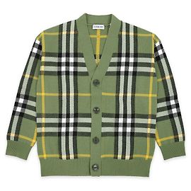 Burberry KIDS MAGLIERIA Karo-Cardigan (Khaki)