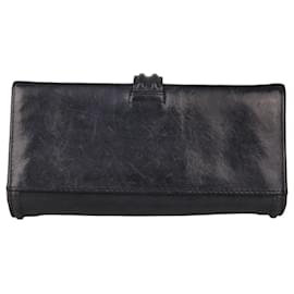 Cartera larga de cuero azul marino - Givenchy