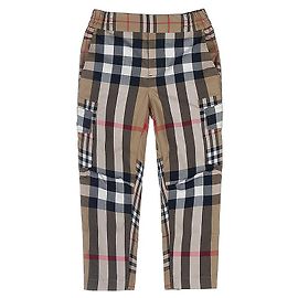 Burberry Pantaloni cargo Gordon in cotone a quadri contrastanti