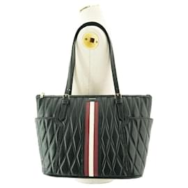 Nuova borsa a tracolla da donna Damira QT in pelle trapuntata nera Medium Shopper - Bally