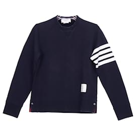 Classic Engineered Sweatshirt mit diagonalen Streifen für Herren Navy - Thom Browne