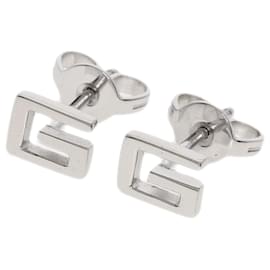 Orecchini a lobo G-Logo in oro bianco 18K Gucci