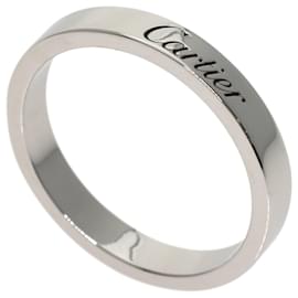 Anello a fascia Cartier C de #54 in platino