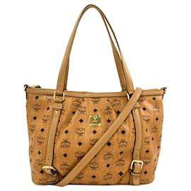 Sac cabas MCM Logo en cuir marron