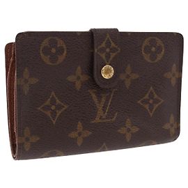 LOUIS VUITTON Monogram Porte Monnaie Billets Viennois Wallet M61663 Auth bs36108