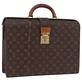 LOUIS VUITTON Monogram Serviette Fermoir Business Bag M53305 LV Auth bs36154