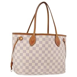 LOUIS VUITTON Borsa Tote Damier Azur Neverfull PM N41362 LV Auth 192055