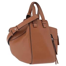 Borsa a mano LOEWE Hammock Small in pelle 2way Marrone Argento Auth 192988A - Loewe