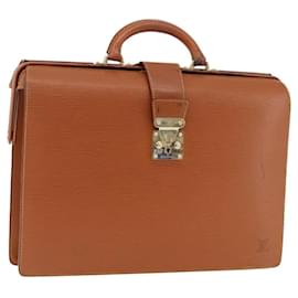LOUIS VUITTON Epi Serviette Fermoir Bag Zipangu Gold M54358 Auth BA14383