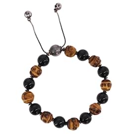 Bracciale con perline GUCCI in metallo multicolore argento Auth SW2659M - Gucci