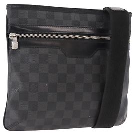 LOUIS VUITTON Borsa a tracolla Damier Graphite Tomas N58028 LV Auth 190807