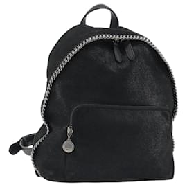 Zaino Stella MacCartney Falabella Chain Poliestere Black 410905 Auth BA14378A - Autre Marque