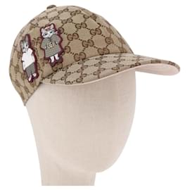GUCCI GG Canvas Yuko Higuchi Baseball Cap Beige Pink Auth SW2657SM - Gucci