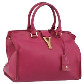SAINT LAURENT Borsa Y Line in pelle Rosa Oro 311210 Auth 192291