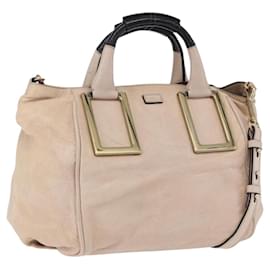 Borsa Chloe Etel in Pelle 2way Beige Gold Auth BA14456 - Chloé