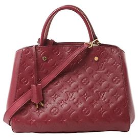 Borsa 2Way Louis Vuitton Montaigne MM Monogram Empreinte in Burgundy M43258