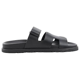 Hermès Sandali Cypre in pelle HERMES, Nero, Taglia 38.5 EU