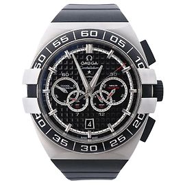 Omega Constellation Double Eagle 121.32.44.52.01.001 8507346 SS x Rubber Orologio con Quadrante Nero
