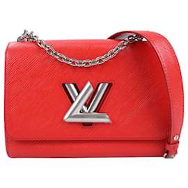 Bolso de Hombro Louis Vuitton Epi Leather Twist MM en Rojo M50523