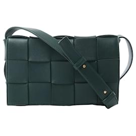 Borsa a tracolla Cassette Maxi Intrecciato in pelle Bottega Veneta verde