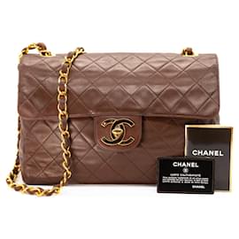 CHANEL Jumbo Classic Single Flap 30 cm Marrone Cioccolato